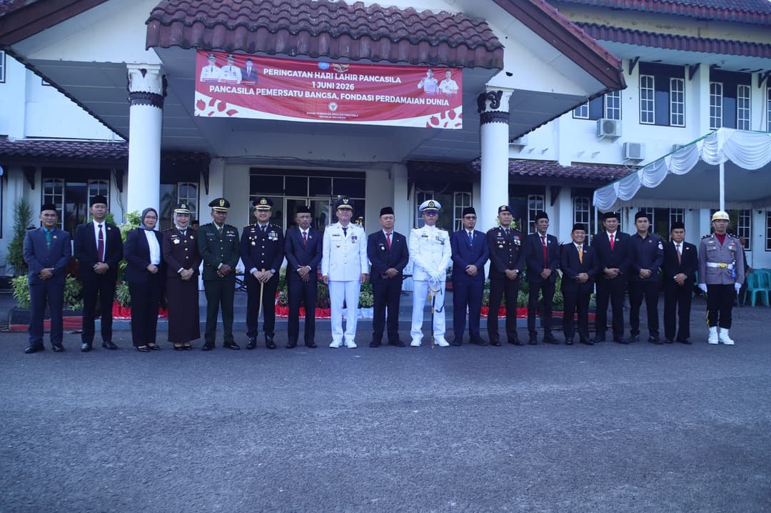 Pemkab Bangka Gelar Upacara Peringatan Hari Lahir Pancasila Tahun 2026, Di Pimpin Langsung Bupati Bangka H. Fery Insani